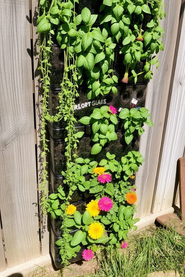 recycled vertical garden design