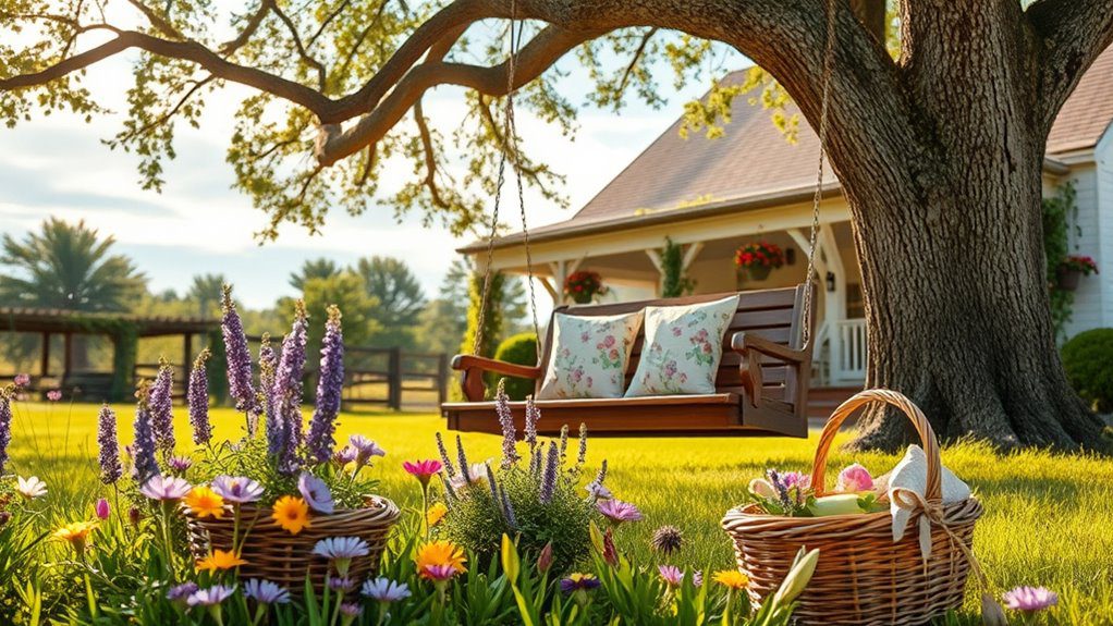 relaxing outdoor rustic retreat
