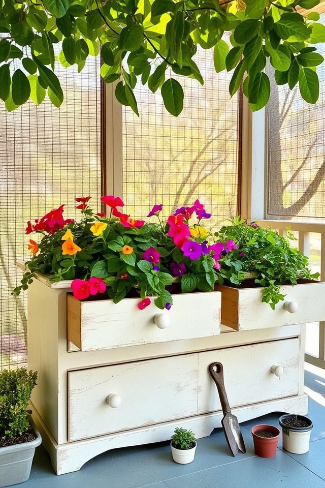 repurposed furniture unique planters