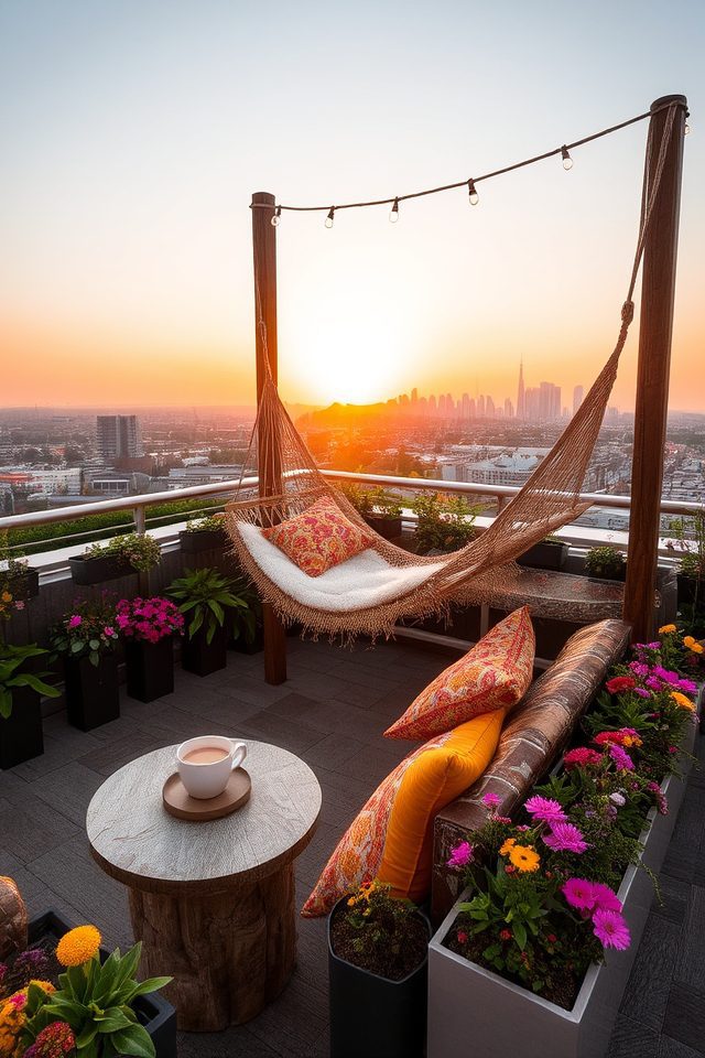 rooftop relaxation with comfort