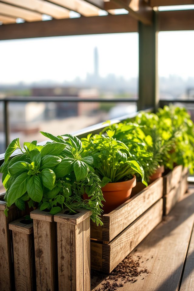 rustic customizable herb garden