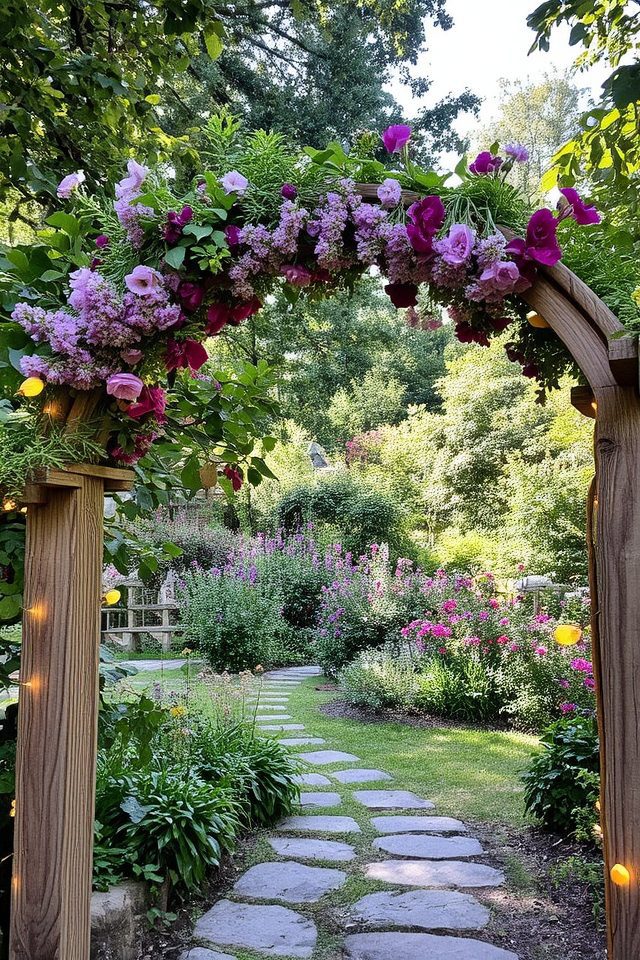 rustic floral arch design