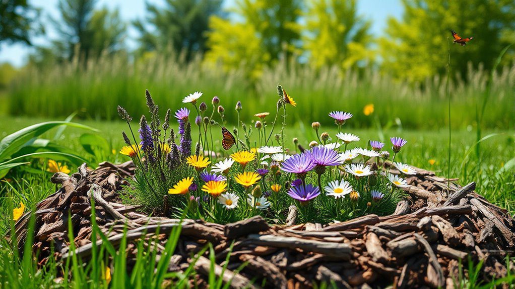 rustic flower bed design