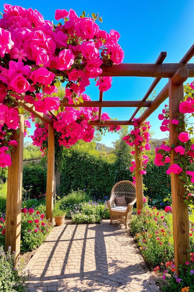rustic rose climbing support