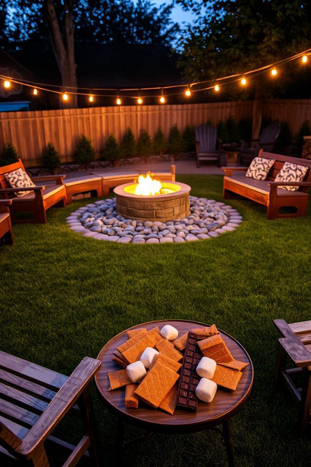 rustic stone fire pits