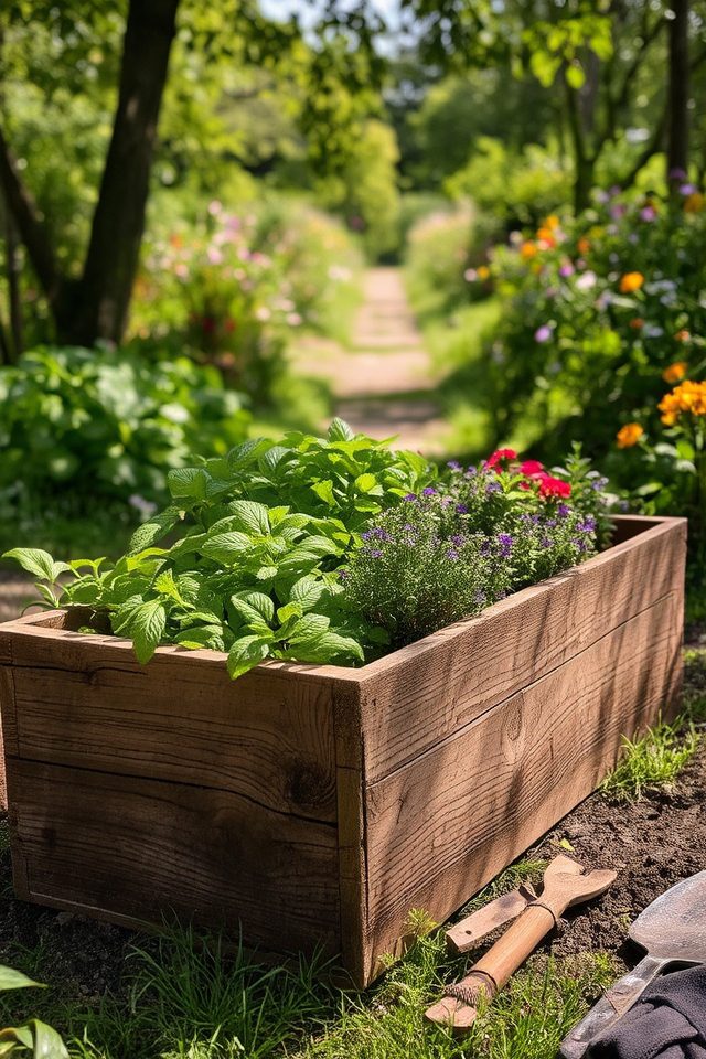 rustic sustainable garden boxes