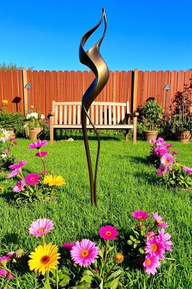 sculptures enhancing garden aesthetics
