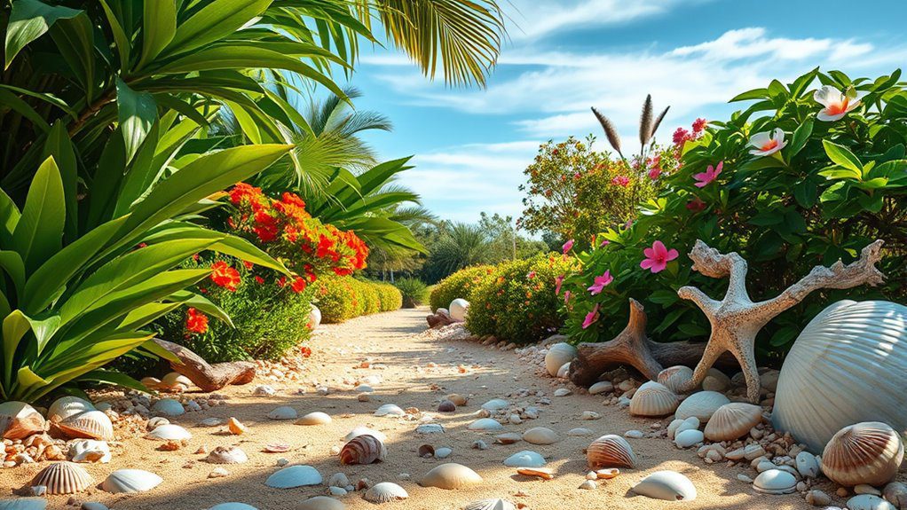 seashell pathways for gardens