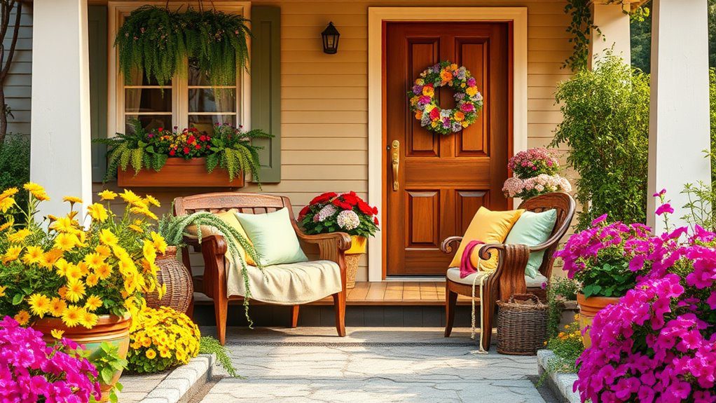 seasonal flowers enhance curb appeal