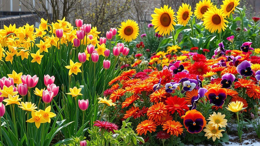 seasonal flowers enhance gardens