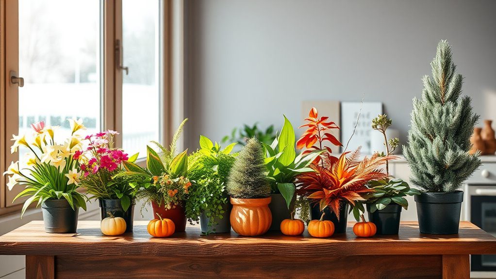 seasonal indoor plant swaps