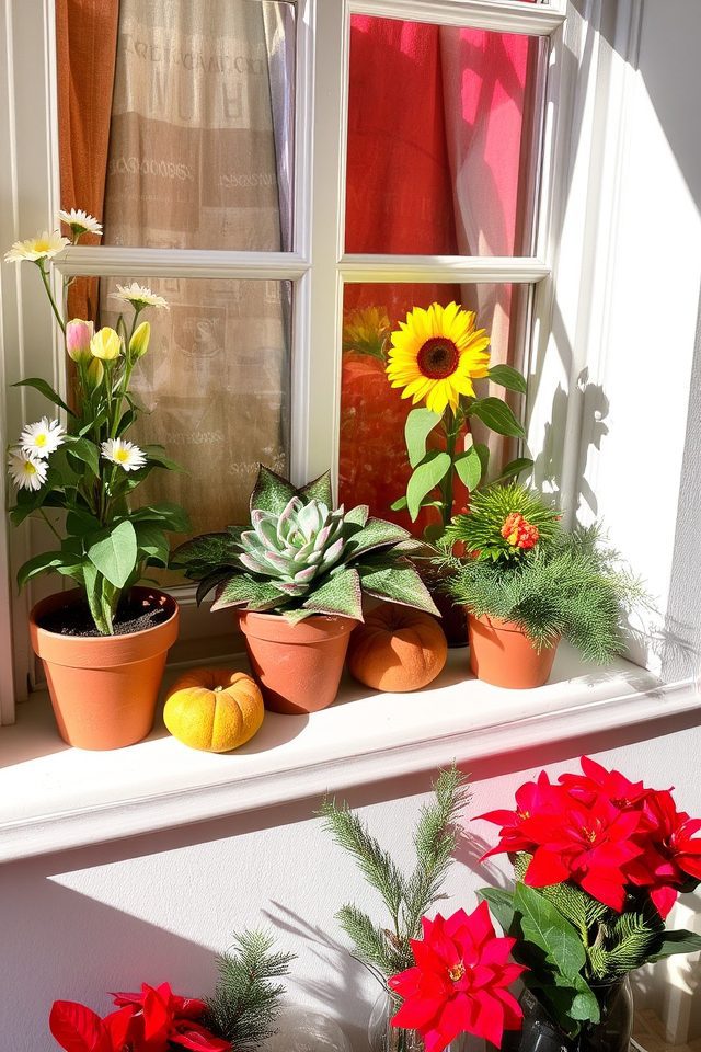 seasonal plant decor changes
