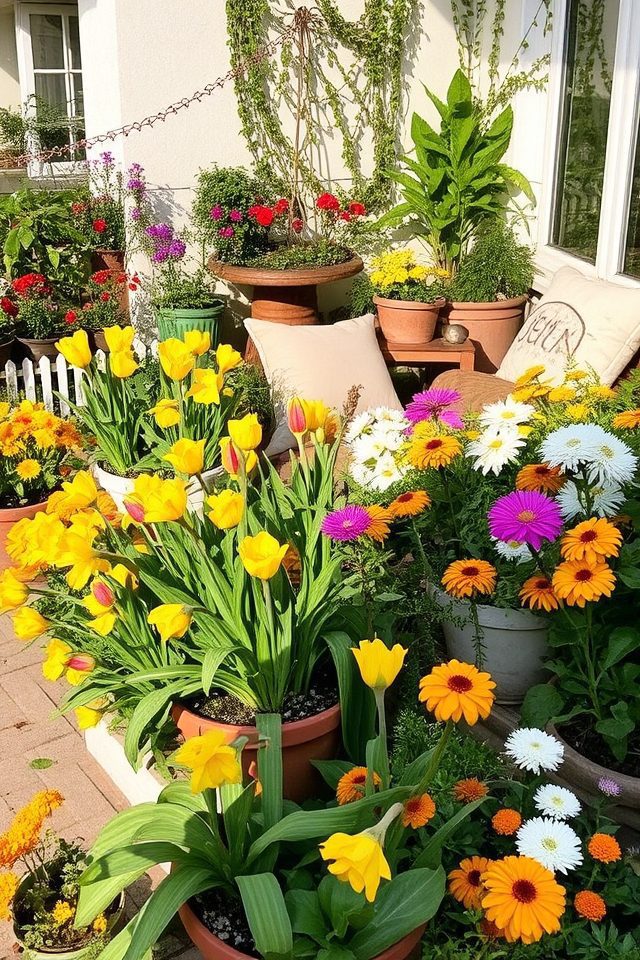 seasonal vibrant flower displays