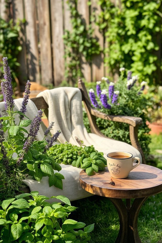 serene aromatic herb oasis