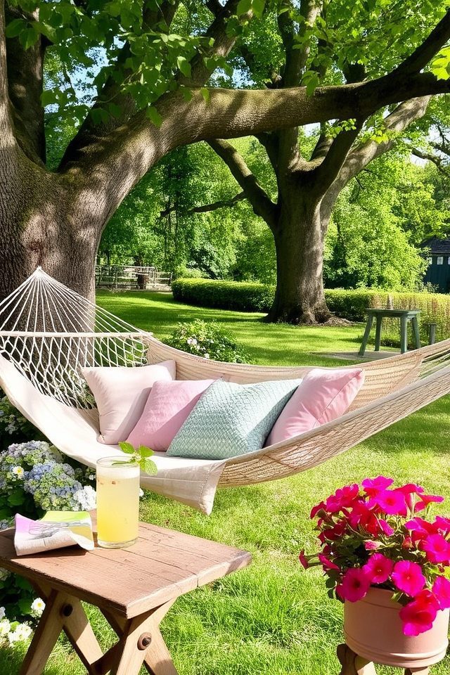serene garden relaxation nook