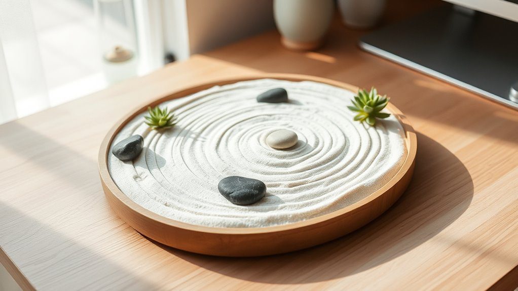 serene miniature zen gardens
