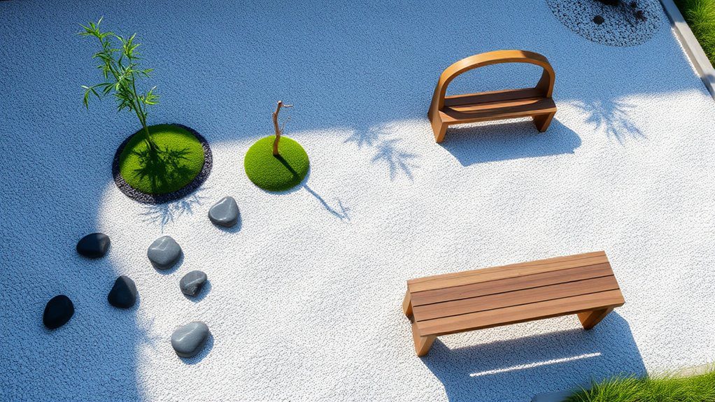 serene minimalist rock garden