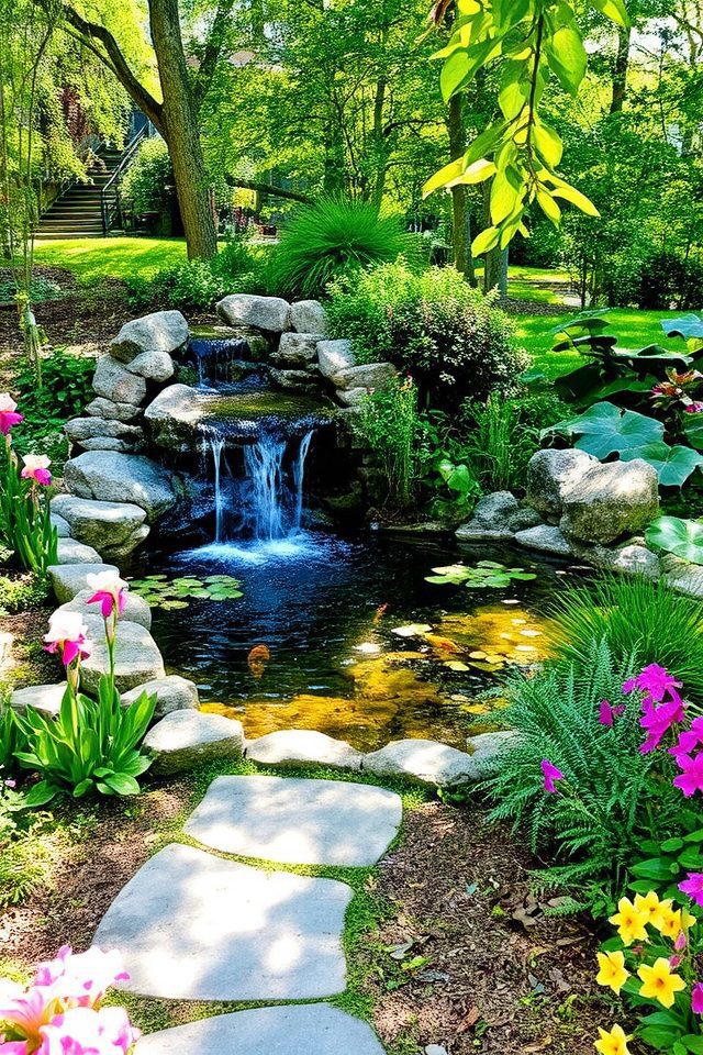 serene outdoor water feature