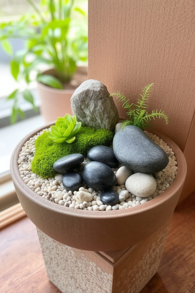 serene planter zen garden