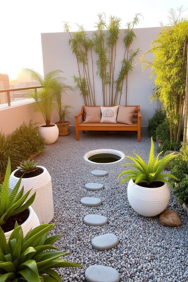 serene rooftop zen retreat