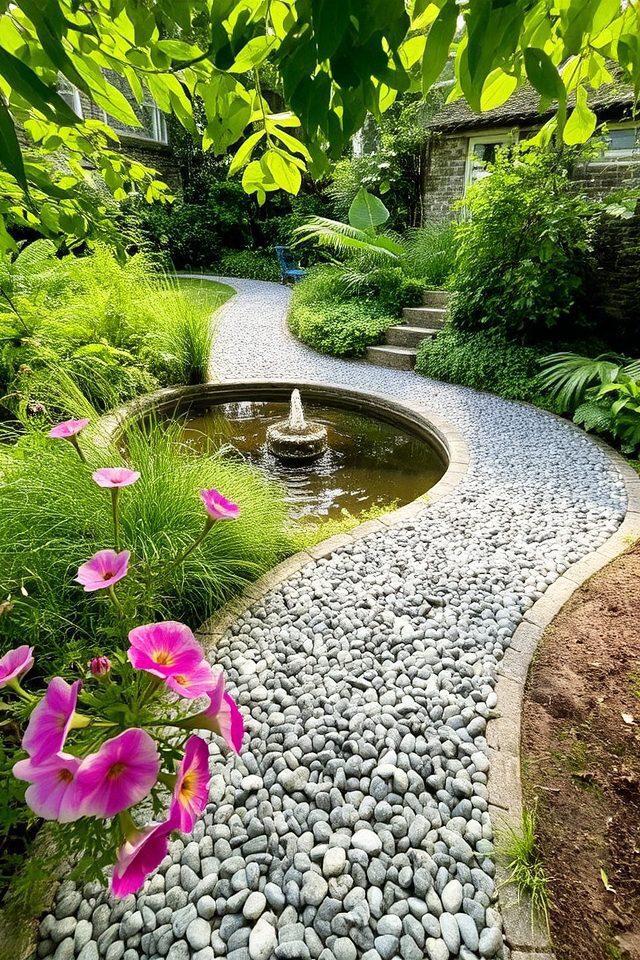serene sunken garden oasis