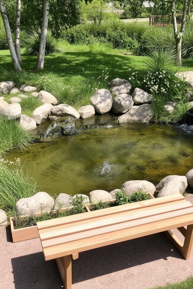 serene water features integration