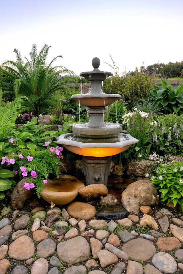 serene water garden oasis