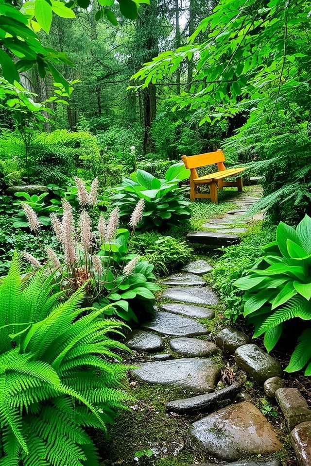 shade garden tranquility oasis