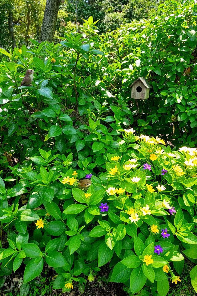shelter wildlife with shrubs