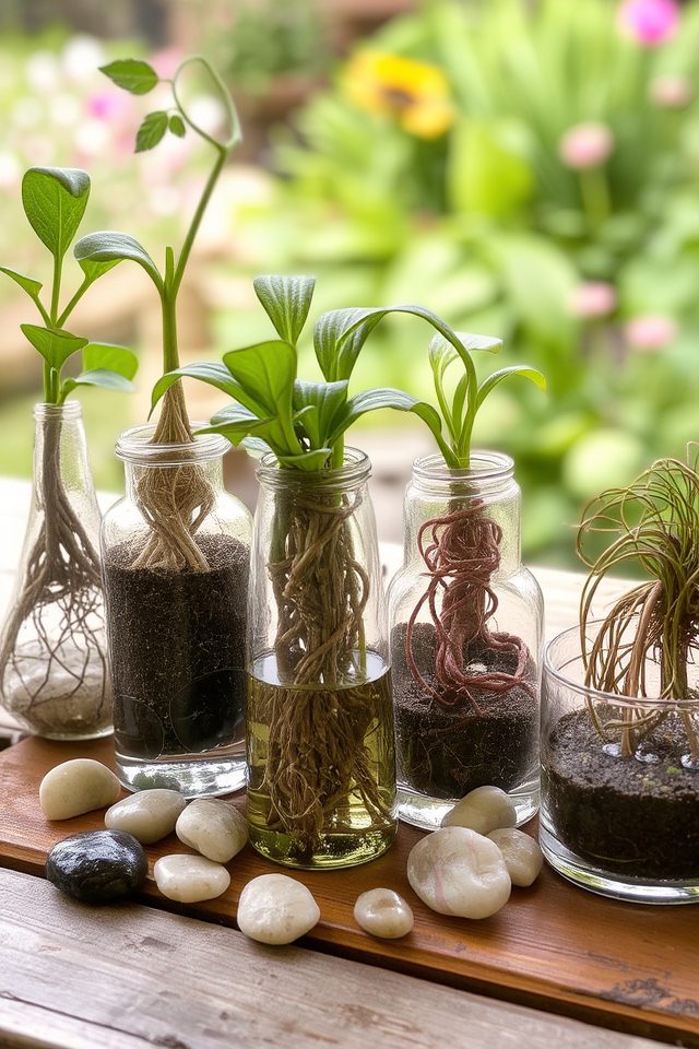 showcase intricate plant roots
