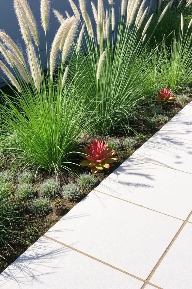sleek geometric garden design