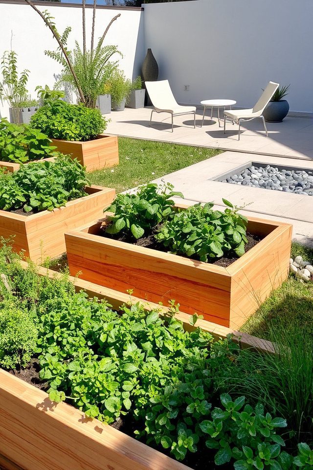 sleek minimalist garden design