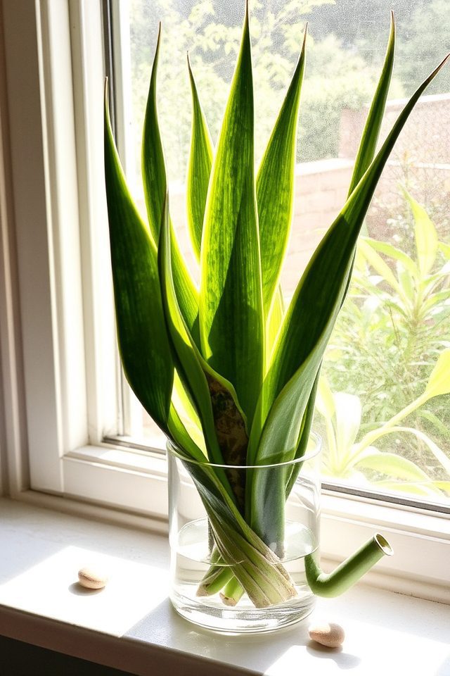 snake plant improves air quality
