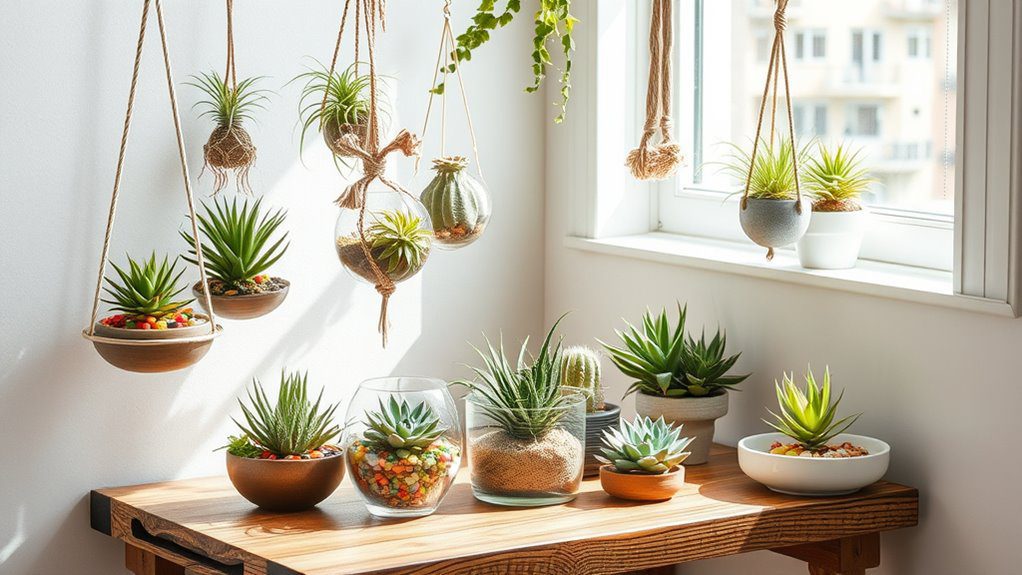 soil free low maintenance decor