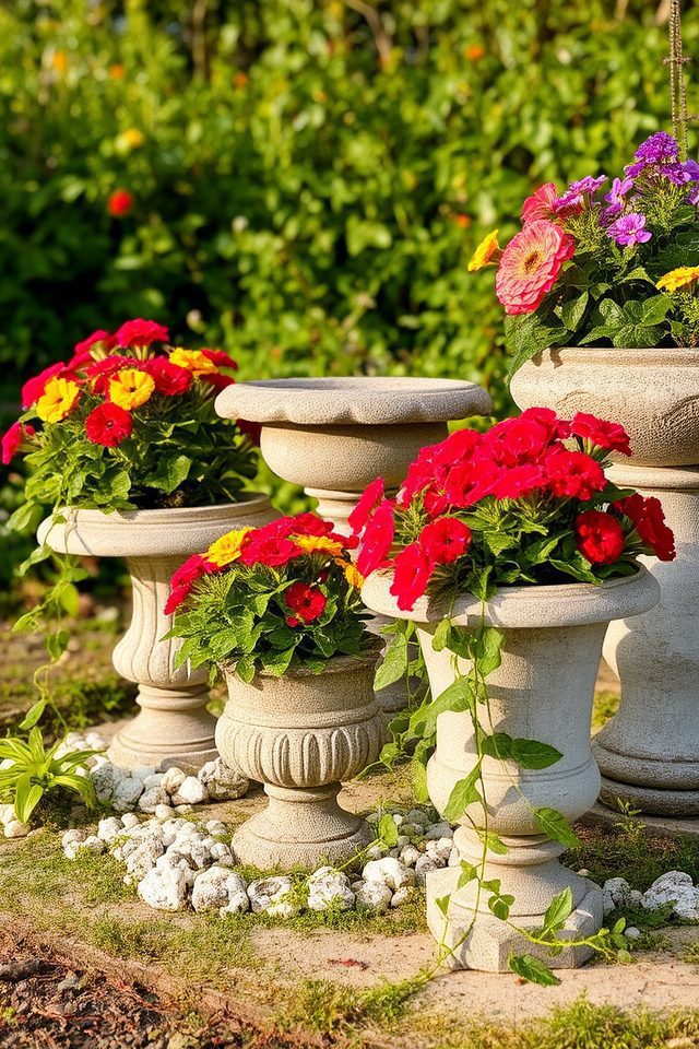 sophisticated durable stone planters