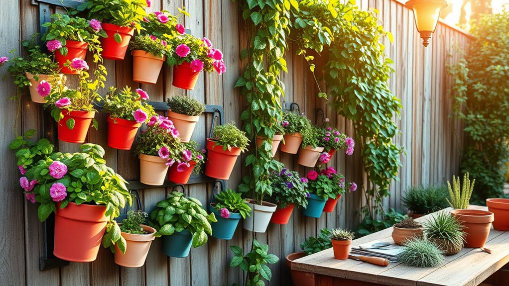 space saving lush plant display