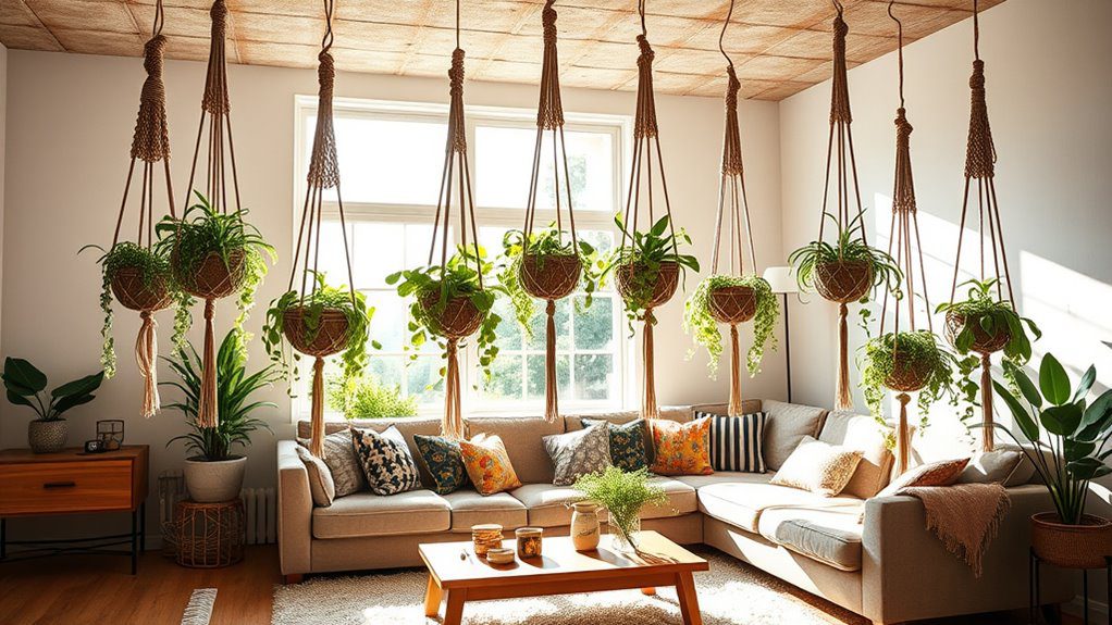 stylish bohemian plant hangers