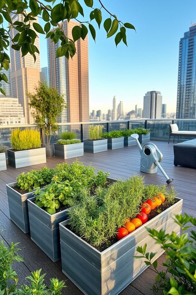 stylish durable metal planters