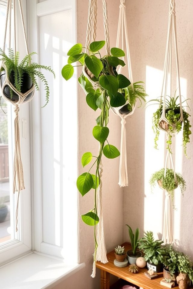 stylish vertical plant display