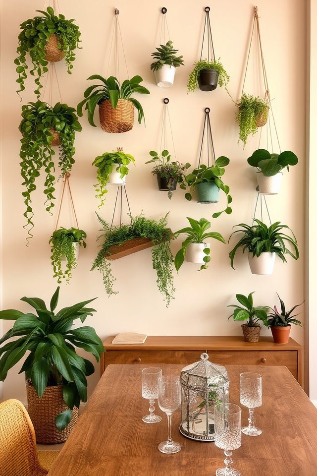 stylish vertical plant displays