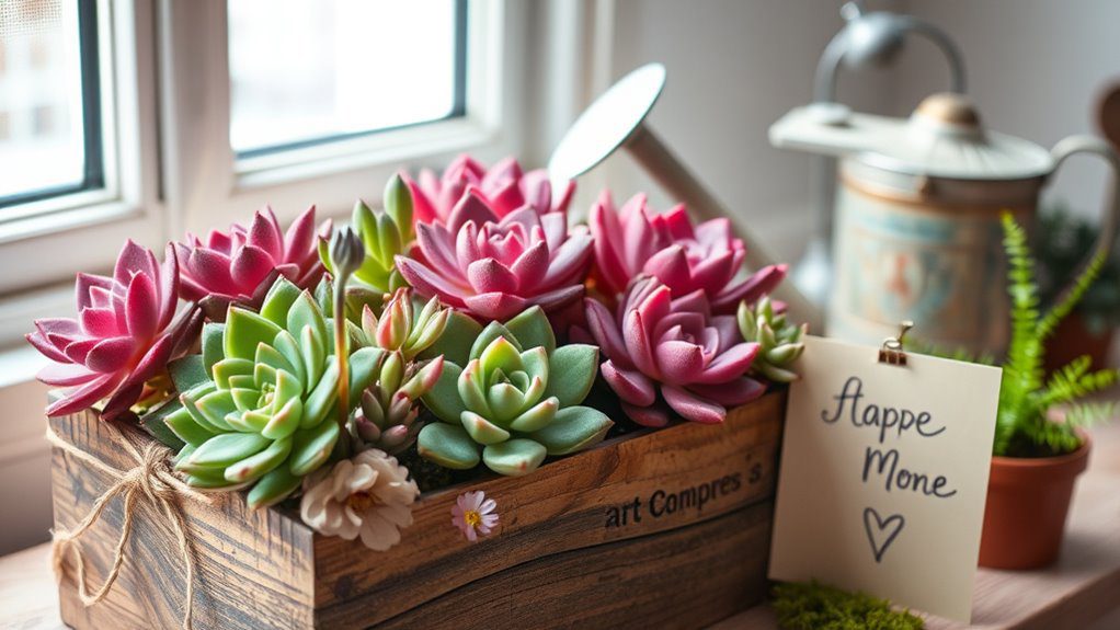 succulents brighten lonely days