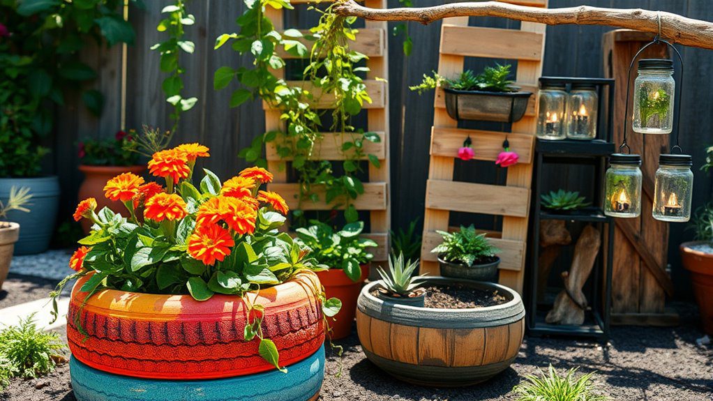 sustainable creative garden decor