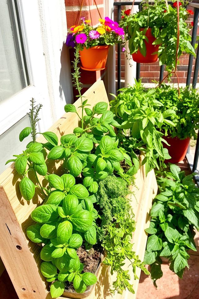 sustainable pallet herb garden