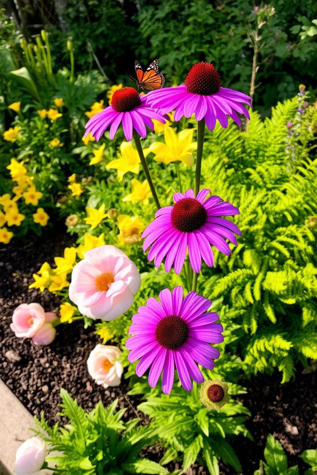 sustainable perennial flower garden