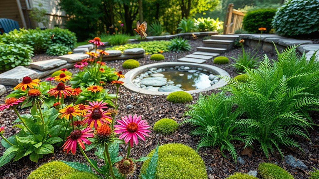 sustainable rainwater management garden