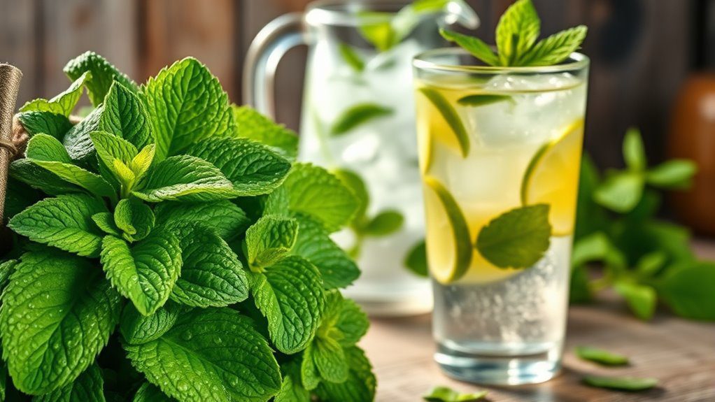 sweet mint for drinks