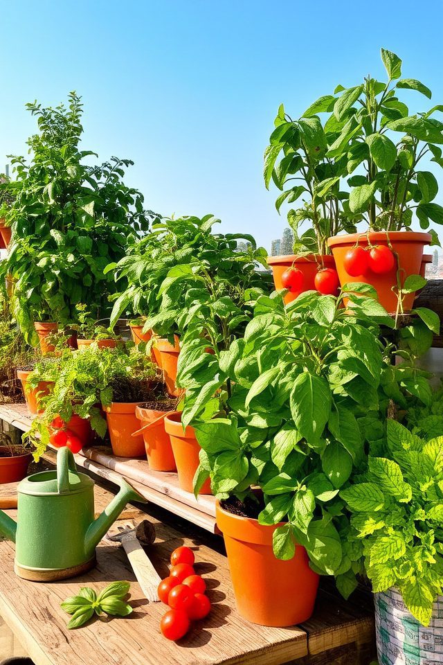 terrace edible garden creation