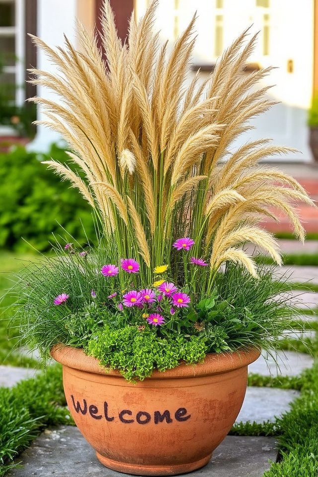 textured low maintenance focal point