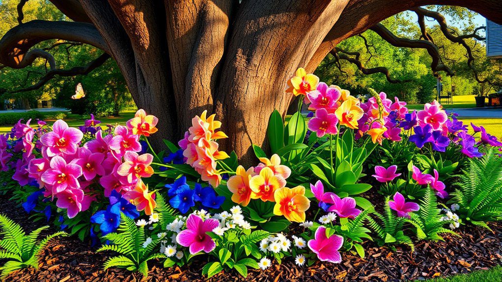 themed flower arrangements enhance landscapes