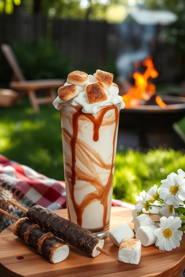 toasted marshmallow milkshake delight